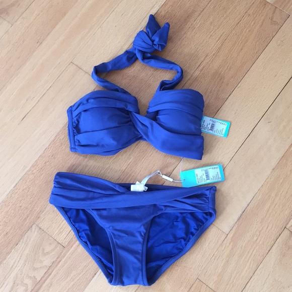 seafolly french blue bikini bottoms